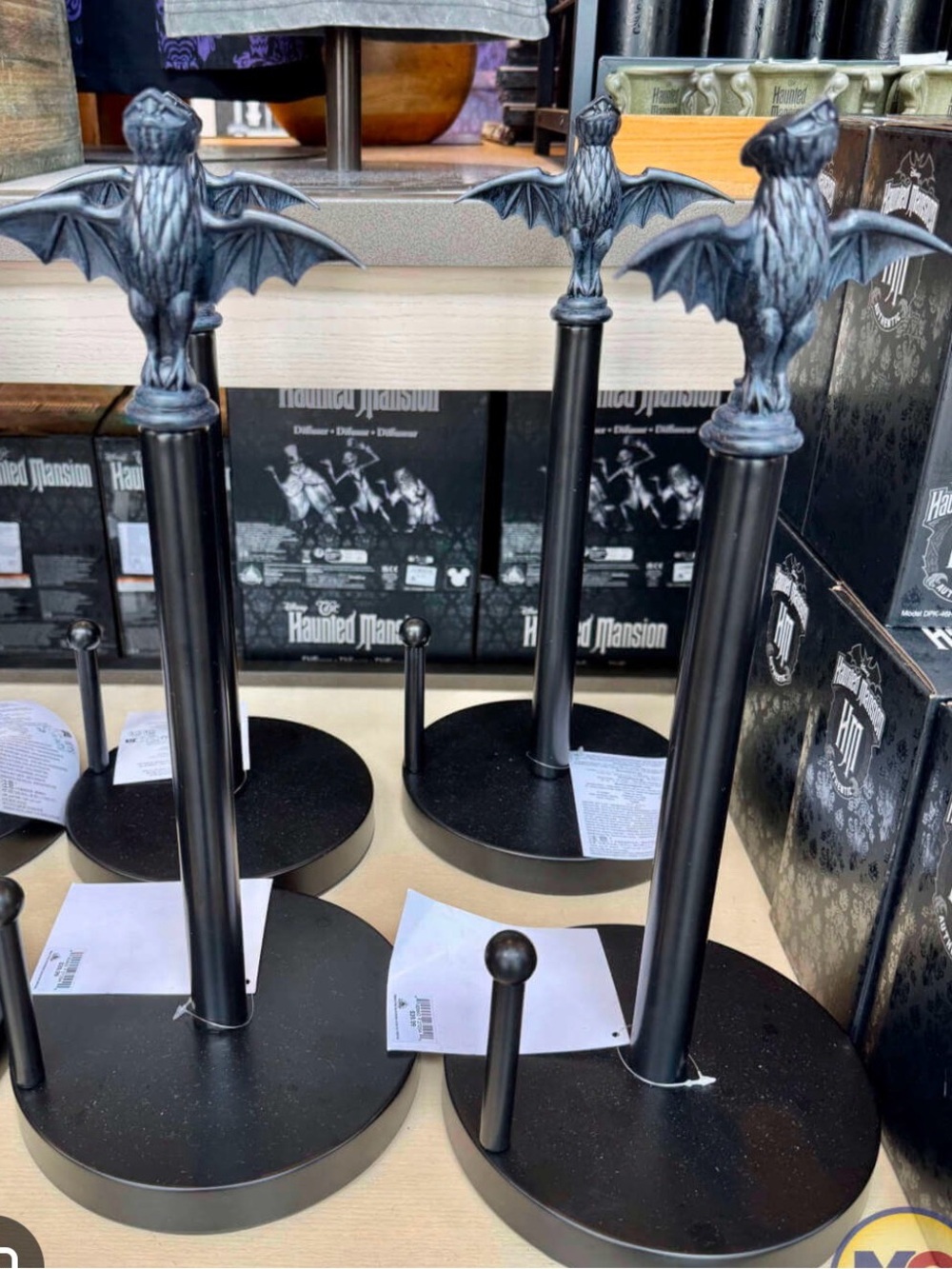 THE HAUNTED MANSION DISNEY BAT Paper Towel Holder! NEW! HALLOWEEN. Sold out!